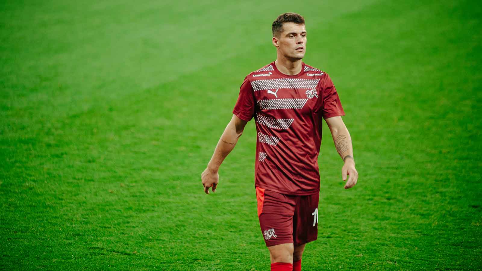 Granit Xhaka im Trikot der Schweiz (Copyright depositphotos.com)