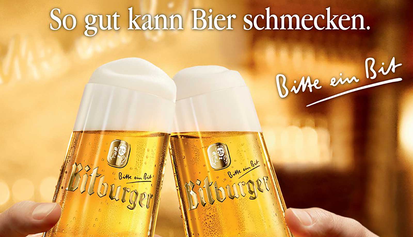Fußball-EM: Englisches Außenministerium warnt vor deutschem Bier (Copyright Bitburger Bier Presse)