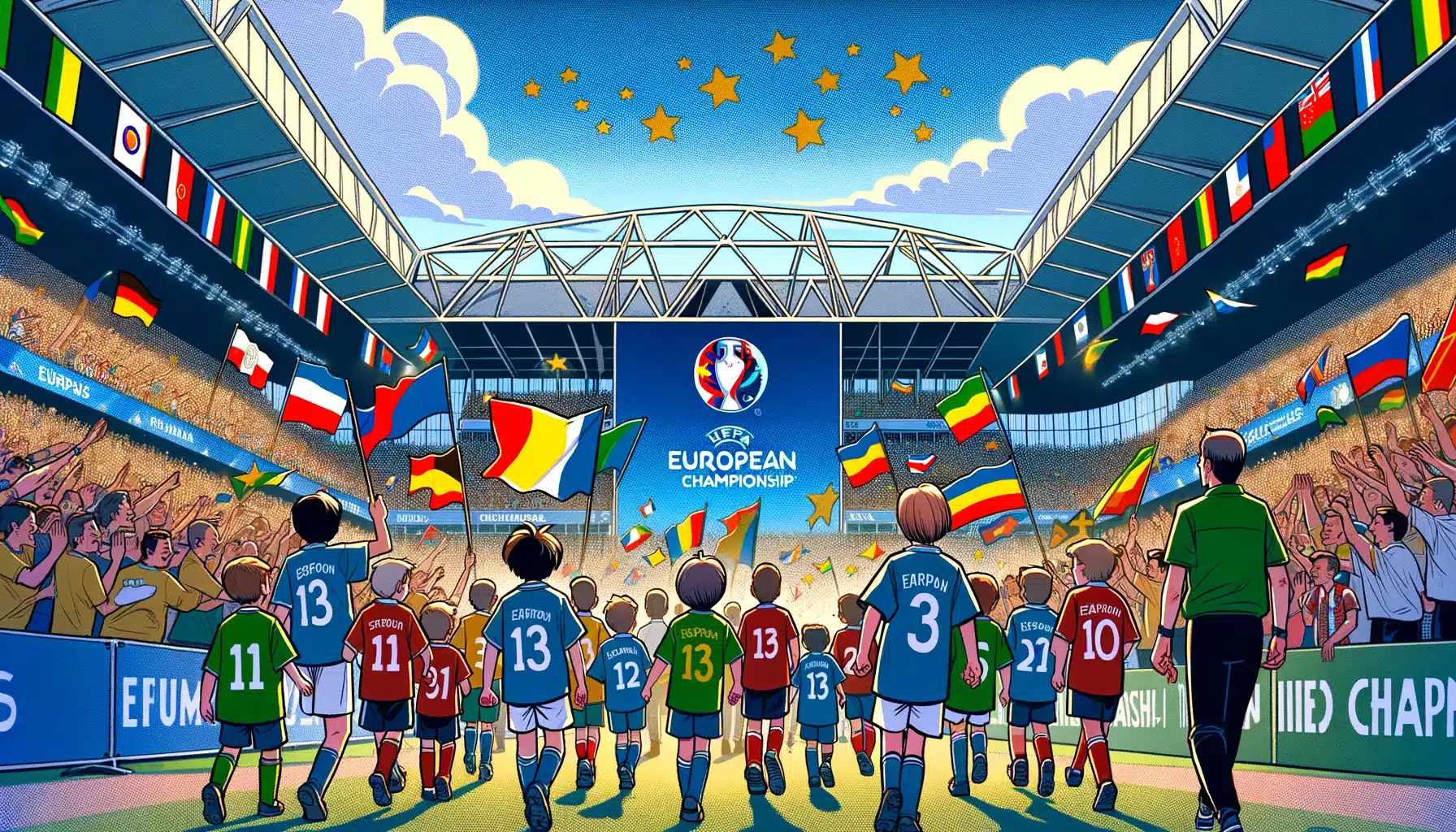 Verlosung Telekom Einlaufkind & Fahnenteam bei der UEFA EM 2024