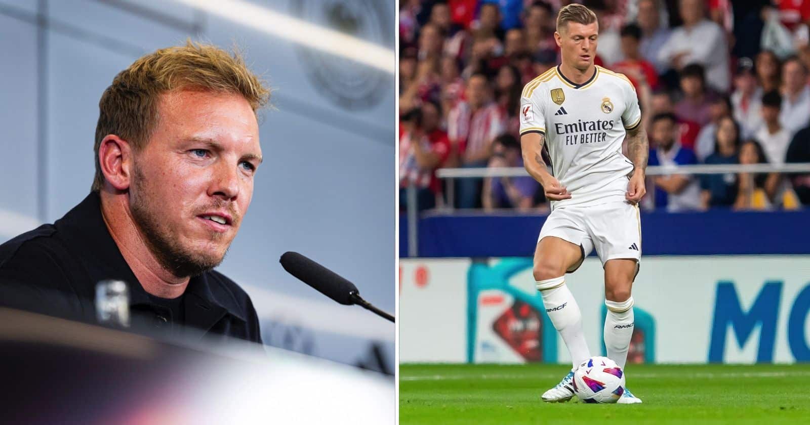 Julian Nagelsmann setzt wieder auf Toni Kroos, Routinier von Real Madrid (Foto AFP/Depositphotos.com)