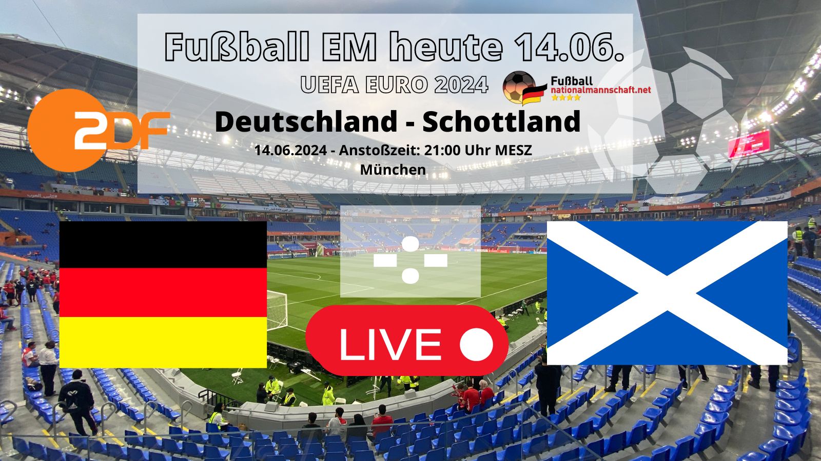 EM Spiel Deutschland gegen Schottland am 14.Juni 2024